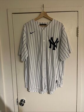 Nike Yankees Pinstripe Baseball Jersey -